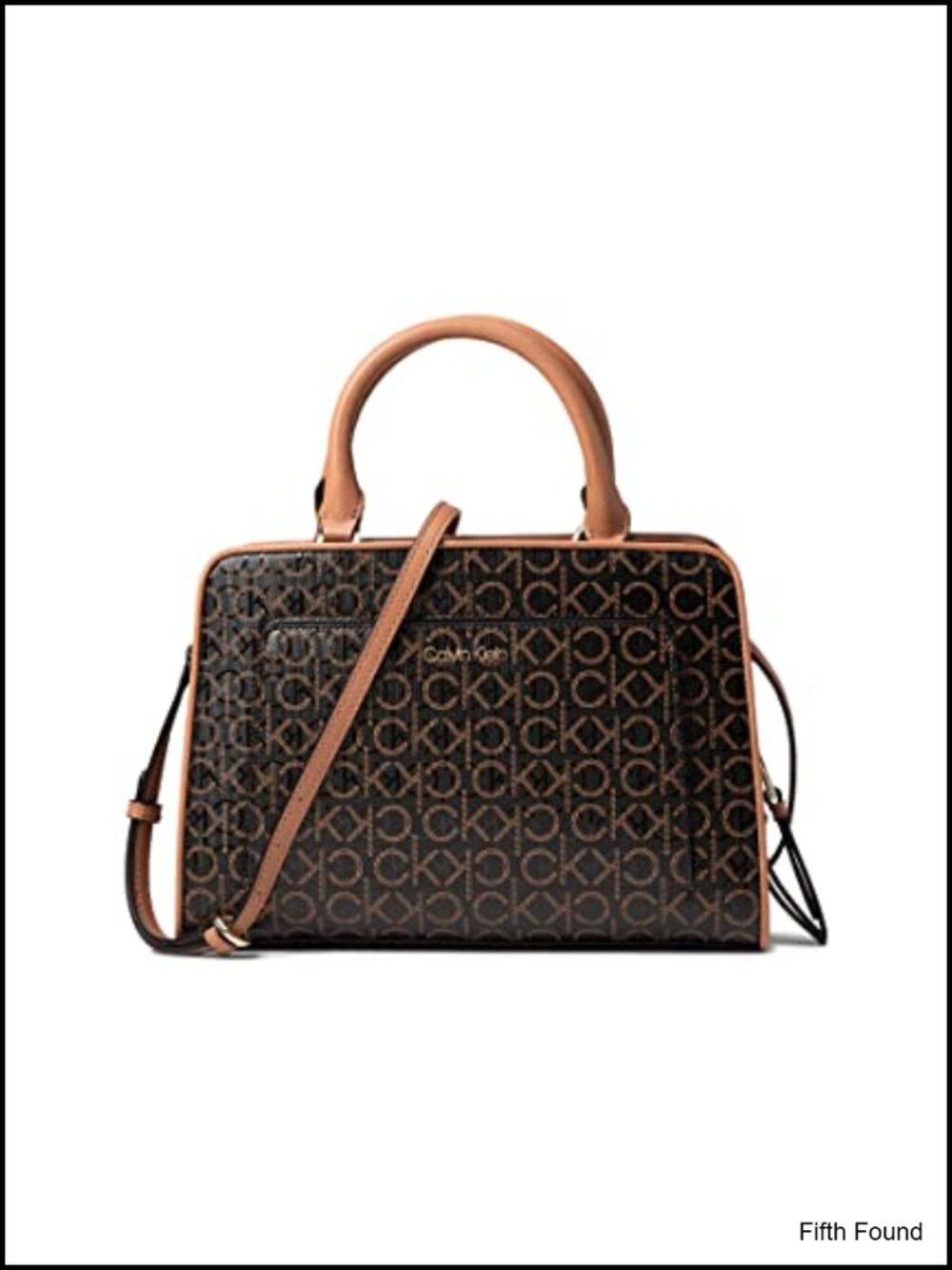 Calvin Klein Margot Textured Satchel Handbag with Functional Design
